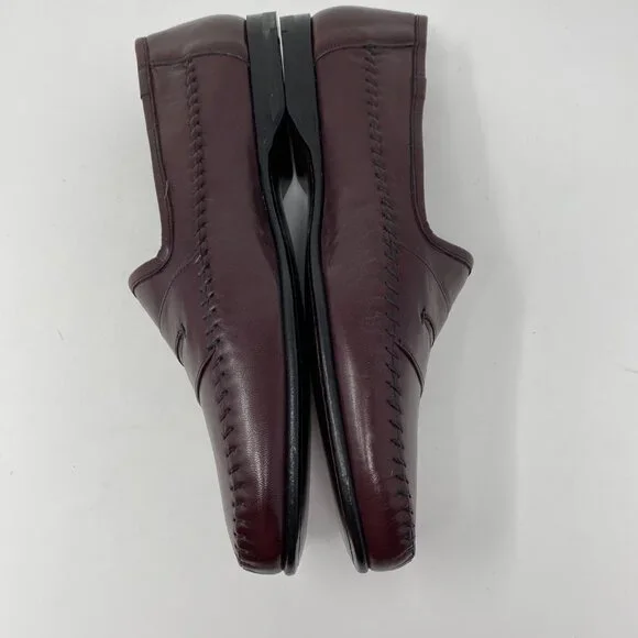 NEW santoni leather slip on loafer shoes